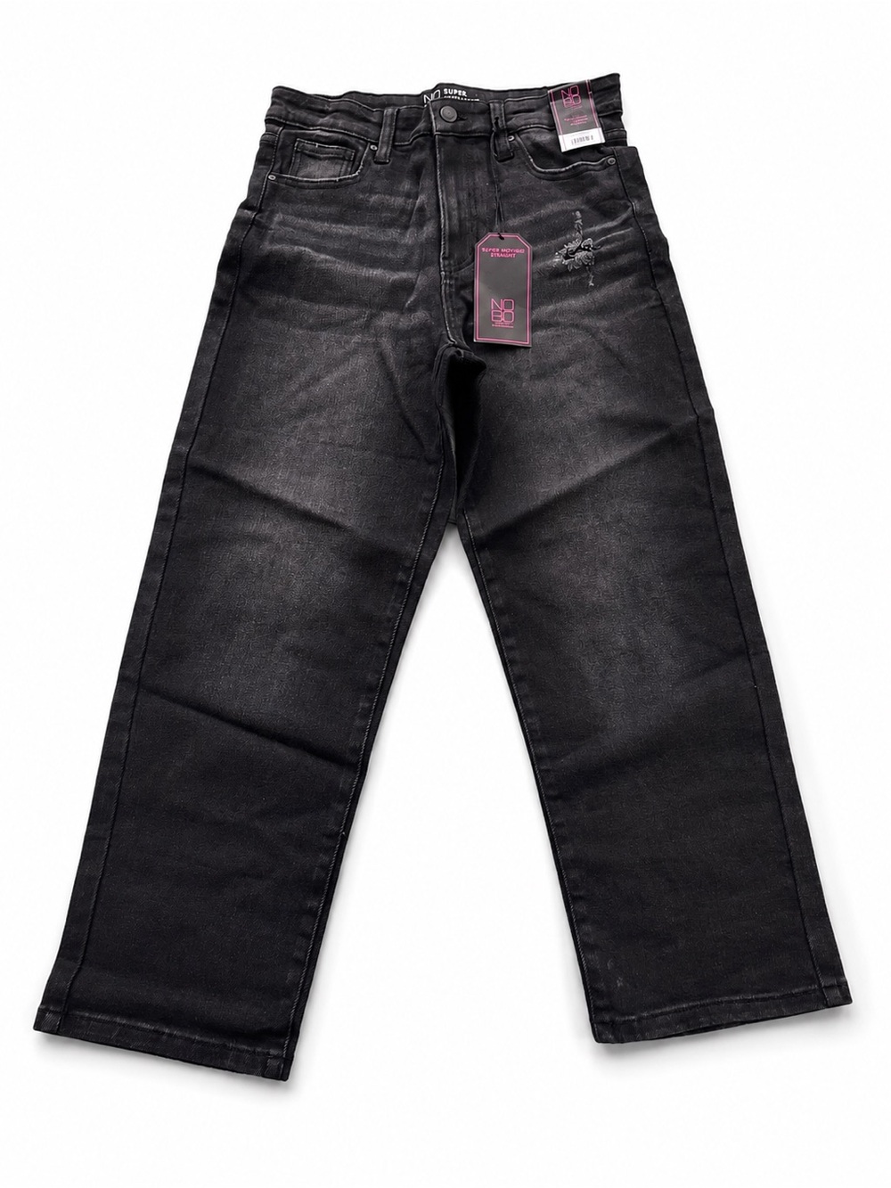 No Boundaries Men's Black Straight Jeans